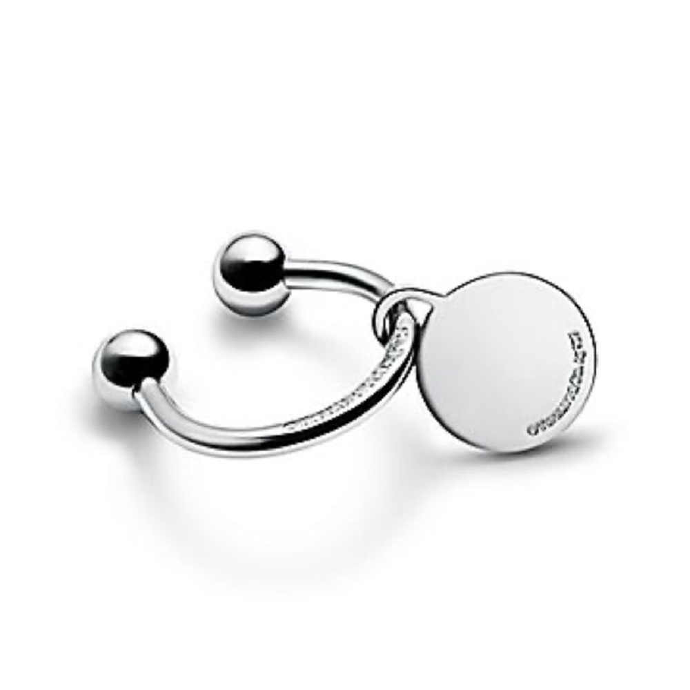 Tiffany & Co. Round Tag Key Ring - mint condition!
